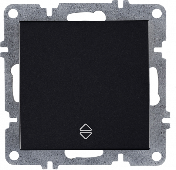 L/K Механизм Выключатель одноклавишный проходной, Arvia, (черный)