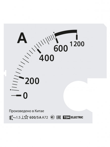 Шкала Ш72 600/5А-1,5 (для А72 Х/5А) TDM