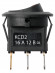 Выключатель клавишный круглый KCD2-101N-2 12В AC/DC, 1P, 16А, (3с), ON-OFF, черный с красной точечной LED подсветкой TDM