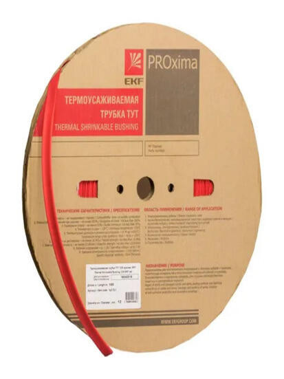 Термоусаживаемая трубка ТУТ нг 2/1 красная рулон EKF PROxima Термоусаживаемая трубка ТУТ нг 2/1 красная рулон EKF PROxima