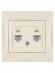 Розетка компьютерная двойная RJ45 сл. кость "Лама" TDM