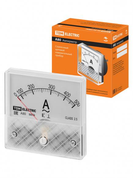 Амперметр А80 500А/5А-2,5, трансформаторного включения, (поверенный), TDM