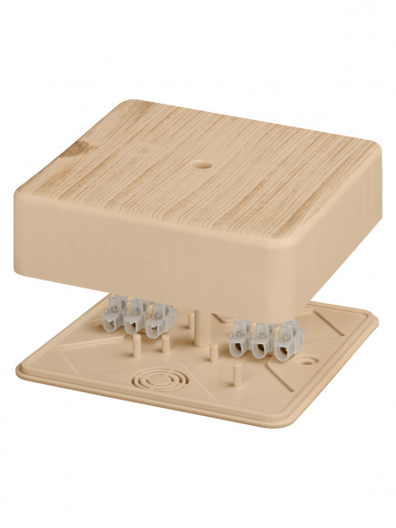 Коробка распаячная КР 100х100х29 ОП сосна, с клем. колодкой, IP40, инд. штрихкод TDM Коробка распаячная КР 100х100х29 ОП сосна, с клем. колодкой, IP40, инд. штрихкод TDM