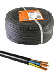 Провод ПВС 5х6 ГОСТ (100м), черный TDM