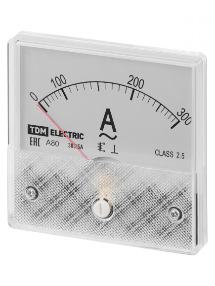 Амперметр А80Н 300А/5А-2,5, трансформаторного включения, (без поверки), TDM