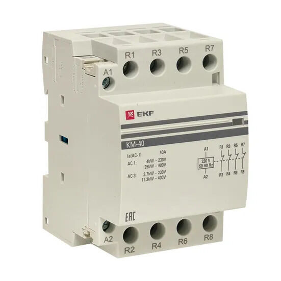 Контактор модульный КМ 40А 4NC (3 мод.) EKF PROxima
