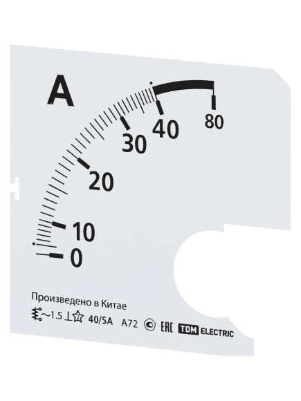 Шкала Ш72 40/5А-1,5 (для А72 Х/5А) TDM Шкала Ш72 40/5А-1,5 (для А72 Х/5А) TDM