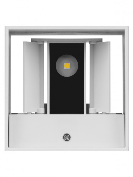 Светильник настенный LED, Кватро, 2х3 Вт, 4000 К, Н100 мм, алюм./бел., вверх/вниз, IP65, TDM