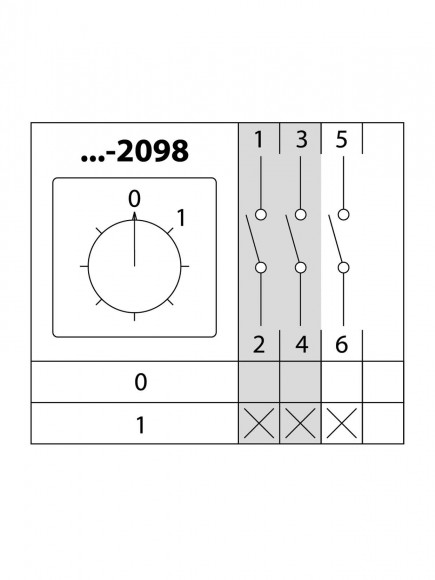 Кулачковый переключатель КПУ38-10/2098 (0-1 3р) TDM