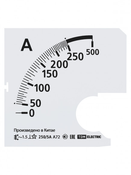 Шкала Ш72 250/5А-1,5 (для А72 Х/5А) TDM