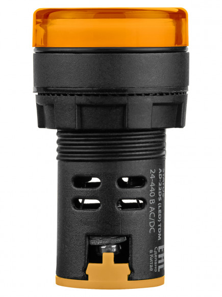 STATUS Лампа сигнальная AD-22DS, LED, d22 мм, 24-440 В AC/DC, IP65, желтый TDM STATUS Лампа сигнальная AD-22DS, LED, d22 мм, 24-440 В AC/DC, IP65, желтый TDM