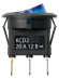 Выключатель клавишный круглый KCD2-101N 12В AC/DC, 1P, 20А, (3с), ON-OFF, черный корпус, синяя клавиша с LED подсветкой TDM
