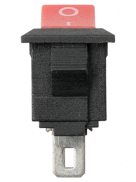 Выключатель клавишный KCD11-101 250В AC/DC, 1P, 3А, (2с), ON-OFF, черный корпус, красная клавиша, Micro TDM Выключатель клавишный KCD11-101 250В AC/DC, 1P, 3А, (2с), ON-OFF, черный корпус, красная клавиша, Micro TDM