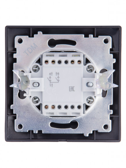Выключатель 2-х кл. 10А старинное серебро "Лама" TDM Выключатель 2-х кл. 10А старинное серебро "Лама" TDM