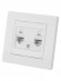 Розетка компьютерная двойная RJ45 белая "Сенеж" TDM