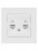 Розетка компьютерная двойная RJ45 белая "Сенеж" TDM