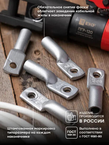 Наконечник силовой алюминиевый ТА 70-10-12 EKF PROxima