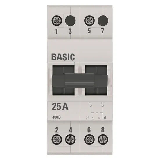 Трехпозиционный переключатель 2P 25А Basic