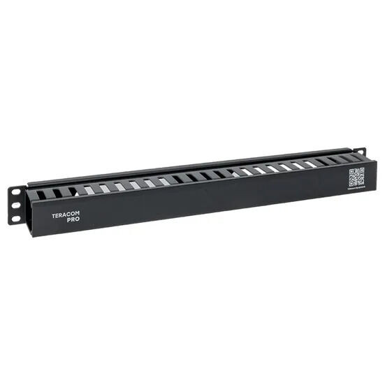 Кабельный органайзер TERACOM PRO с крышкой 19" 1U пластиковый черный