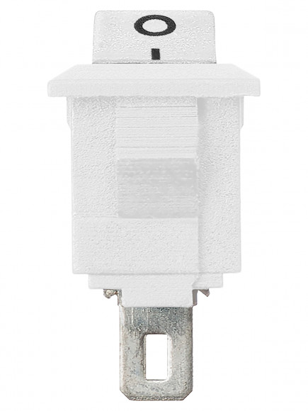 Выключатель клавишный KCD11-101 250В AC/DC, 1P, 3А, (2с), ON-OFF, белый, Micro TDM