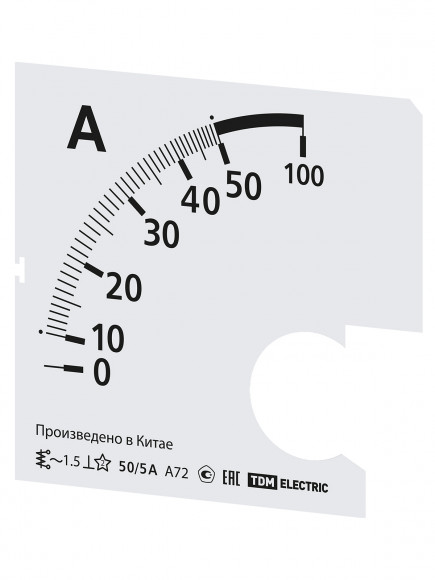 Шкала Ш72 50/5А-1,5 (для А72 Х/5А) TDM Шкала Ш72 50/5А-1,5 (для А72 Х/5А) TDM