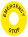 Табличка для кнопок 22 мм "EMERGENCY STOP" EKF