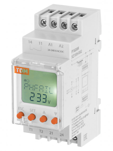Реле температуры РТ-820M (-25+130C, 24-240В АС/DC, с датч. IP67, ЖК) TDM