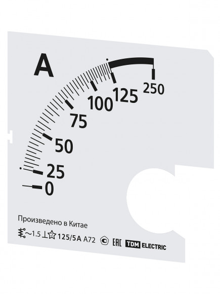 Шкала Ш72 125/5А-1,5 (для А72 Х/5А) TDM Шкала Ш72 125/5А-1,5 (для А72 Х/5А) TDM