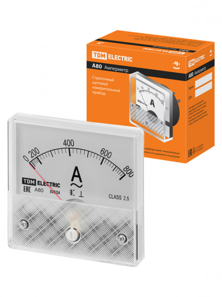 Амперметр А80 800А/5А-2,5, трансформаторного включения, (поверенный), TDM