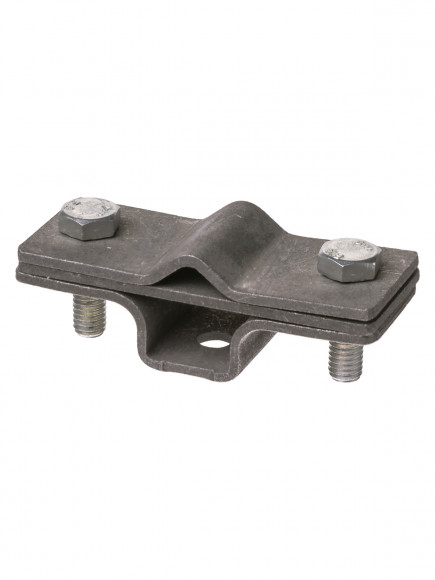 Держатель фасадный 2-х болтовый с контактной пластиной для прута Ø6-10 мм, гор. цинк. (упак. 1 шт.) TDM