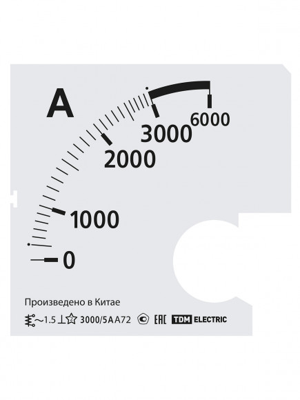 Шкала Ш72 3000/5А-1,5 (для А72 Х/5А) TDM Шкала Ш72 3000/5А-1,5 (для А72 Х/5А) TDM