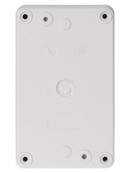 Корпус КП102 c козырьком для кнопок, 2 места, ABS желтый, IP66 TDM