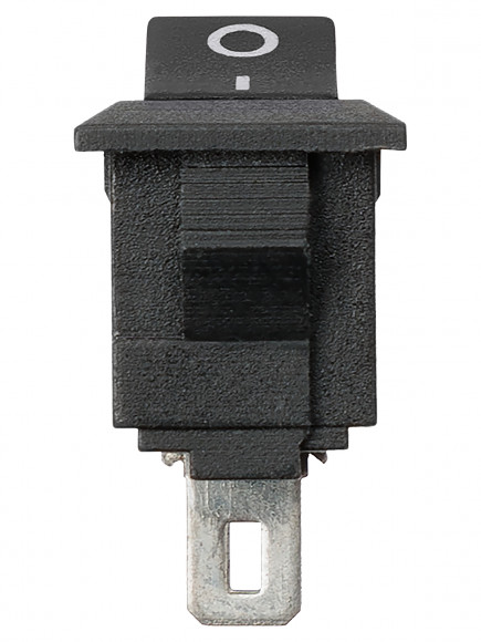 Выключатель клавишный KCD11-101 250В AC/DC, 1P, 3А, (2с), ON-OFF, черный, Micro TDM