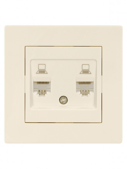 Розетка компьютерная двойная RJ45 сл. кость "Сенеж" TDM