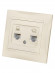 Розетка телефонная RJ11 + компьютерная RJ45 сл. кость "Лама" TDM