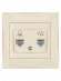 Розетка телефонная RJ11 + компьютерная RJ45 сл. кость "Лама" TDM