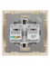 Розетка телефонная RJ11 + компьютерная RJ45 сл. кость "Лама" TDM