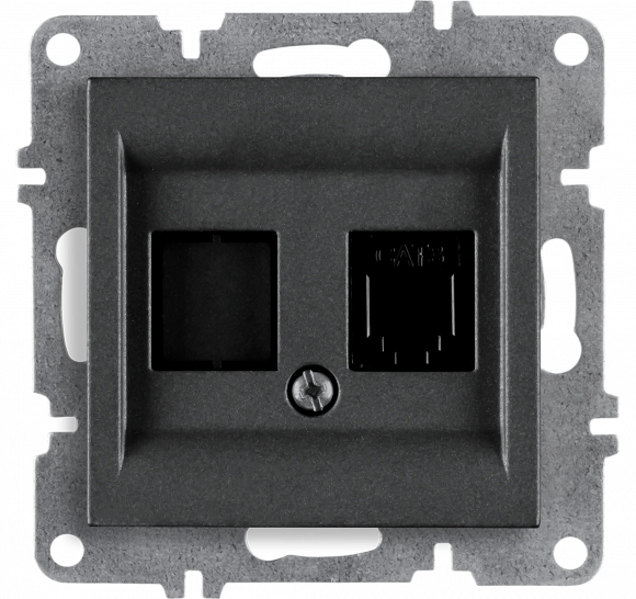 L/K Механизм Розетка компьютерная (Rj45 Cat6), Arvia, (графит)
