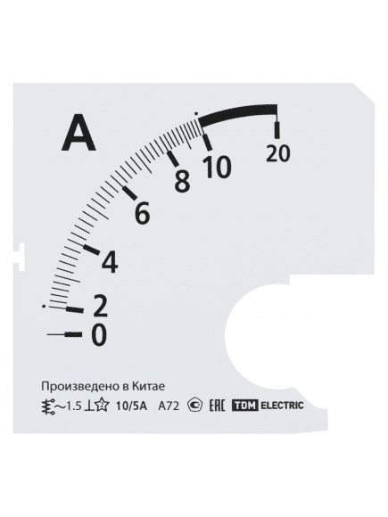 Шкала Ш72 10/5А-1,5 (для А72 Х/5А) TDM Шкала Ш72 10/5А-1,5 (для А72 Х/5А) TDM