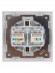 Розетка телефонная RJ11 + компьютерная RJ45 серебр. металлик "Лама" TDM