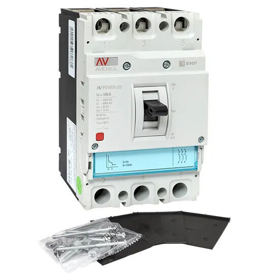 Автоматический выключатель AV POWER-2/3 160А 80kA TR EKF AVERES