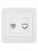 Розетка компьютерная RJ-45 белая "Валдай" TDM