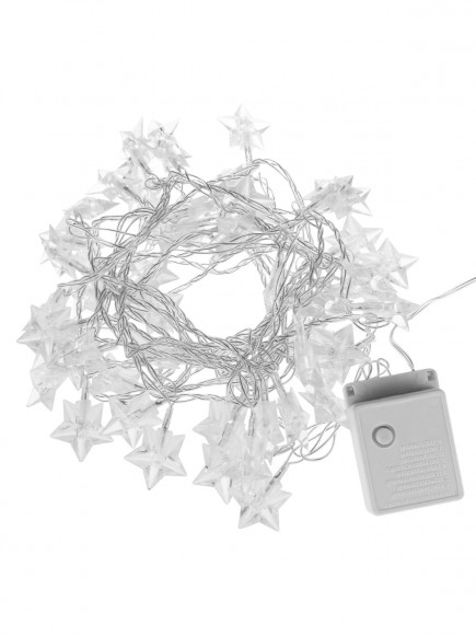 Гирлянда светодиодная "Звездочки" 50LED, 5м, 8 режимов, многоцвет., прозр.шнур, 250 В, TDM