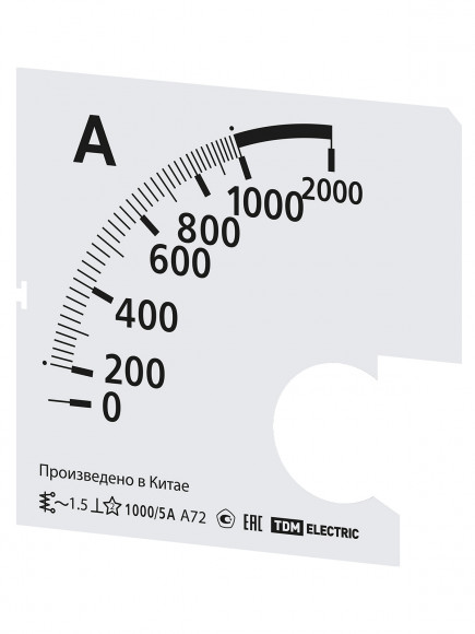 Шкала Ш72 1000/5А-1,5 (для А72 Х/5А) TDM Шкала Ш72 1000/5А-1,5 (для А72 Х/5А) TDM