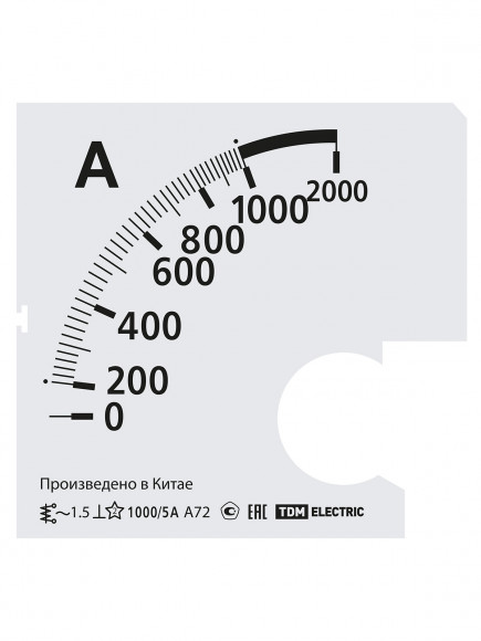 Шкала Ш72 1000/5А-1,5 (для А72 Х/5А) TDM Шкала Ш72 1000/5А-1,5 (для А72 Х/5А) TDM