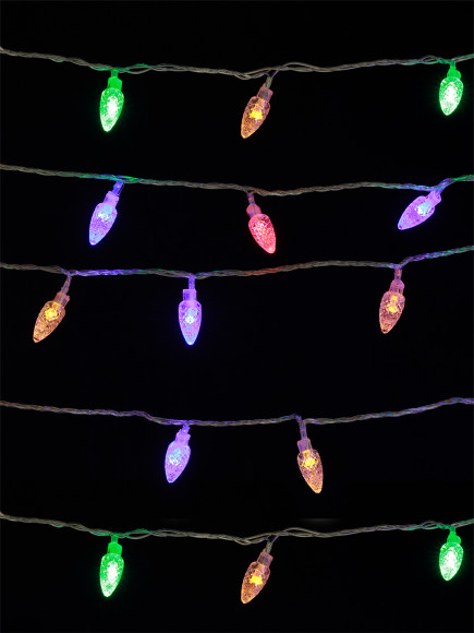 Гирлянда светодиодная "Шишки" 50LED, 5м, 8 режимов, многоцвет., прозр. шнур, 250 В, TDM