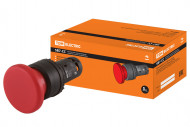 Кнопка грибовидная SB7-CC45 с возвратом, 1НО+1НЗ, d35 мм, красная, IP40 TDM Кнопка грибовидная SB7-CC45 с возвратом, 1НО+1НЗ, d35 мм, красная, IP40 TDM