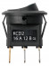 Выключатель клавишный круглый KCD2-101N-2 12В AC/DC, 1P, 16А, (3с), ON-OFF, черный с зеленой точечной LED подсветкой TDM