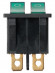 Выключатель двухклавишный KCD3-221N 250В AC/DC 1P 15А (6с) ON-OFF черный корпус, две зеленые клавиши с LED подсветкой TDM