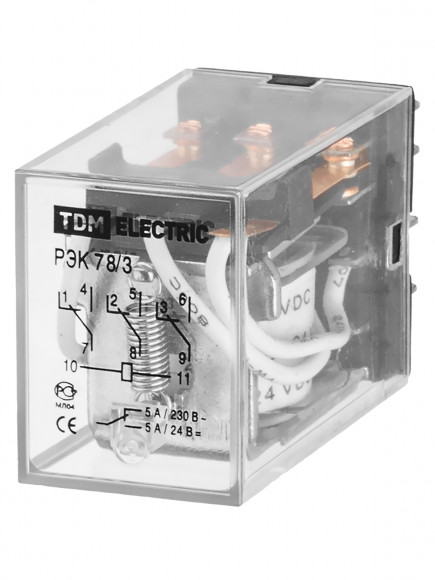 Реле РЭК78/3 5А 24В DC TDM Реле РЭК78/3 5А 24В DC TDM